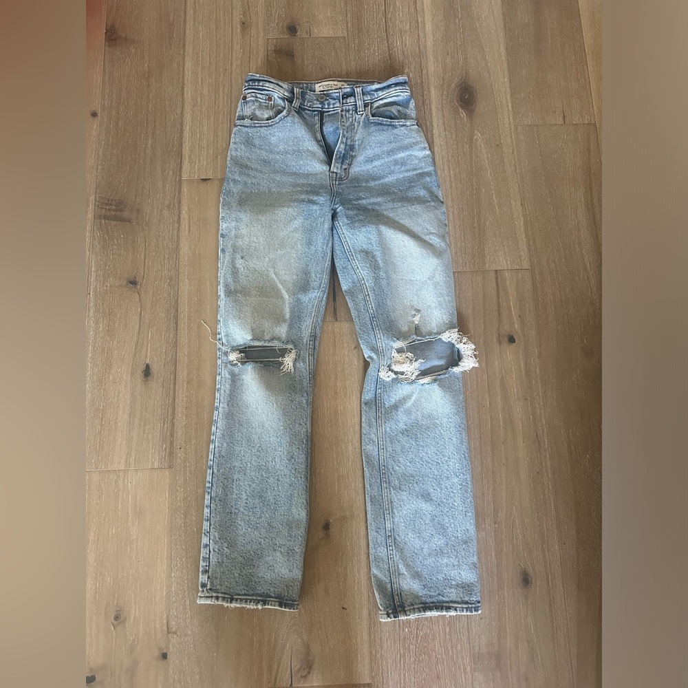 Abercrombie & Fitch High rise 90 straight jeans